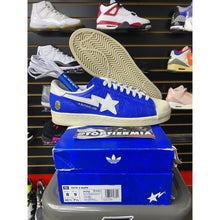 Load image into Gallery viewer, ADIDAS SUPERSTAR VINTAGE BAPE BLUE WHITE SZ 8
