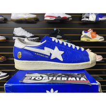Load image into Gallery viewer, ADIDAS SUPERSTAR VINTAGE BAPE BLUE WHITE SZ 8