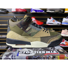 Load image into Gallery viewer, air jordan 3 patchwork camo sz 9.5