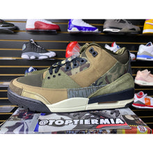 Load image into Gallery viewer, air jordan 3 patchwork camo sz 9.5