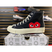 Load image into Gallery viewer, CONVERSE CHUCK TAYLOR ALLSTAR 70 HI COMME DE GARCONS PLAY BLACK SZ 8