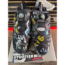Load image into Gallery viewer, REEBOK INSTAPUMP FURY VETEMENTS BLACK SCRIBBLE SZ 7.5