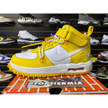 Load image into Gallery viewer, nike air force 1 mid off white varsity maize sz 9