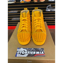 Load image into Gallery viewer, CHRISTIAN LOUBOUTIN YELLOW SUEDE SPIKES sz 41