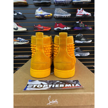 Load image into Gallery viewer, CHRISTIAN LOUBOUTIN YELLOW SUEDE SPIKES sz 41