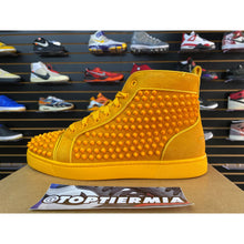 Load image into Gallery viewer, CHRISTIAN LOUBOUTIN YELLOW SUEDE SPIKES sz 41