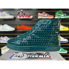Load image into Gallery viewer, christian louboutin spikes green lagoon sz 43eu/9.5us