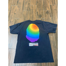 Load image into Gallery viewer, BAPE RAINBOW BIG HEAD APE TEE BLACK SZ XL