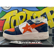 Load image into Gallery viewer, bape bapesta low orange navy 2019 sz 10.5
