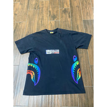 Load image into Gallery viewer, BAPE RAINBOW APE SIDE SHARK TEE BLACK SZ XL