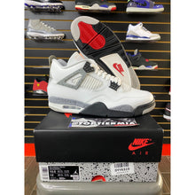 Load image into Gallery viewer, AIR JORDAN 4 WHITE CEMENT SZ 10.5 BRAND NEW