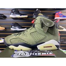 Load image into Gallery viewer, AIR JORDAN 6 TRAVIS SCOTT OLIVE SZ 9.5