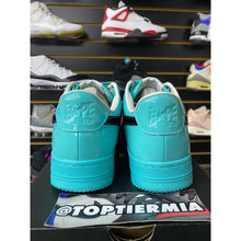 Load image into Gallery viewer, A BATHING APE BAPESTA #1 TURQUOISE BLUE BLACK SZ 8.5 BRAND NEW
