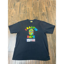 Load image into Gallery viewer, BAPE X J BALVIN CAMO COLLEGE LOGO TEE BLACK SZ XL
