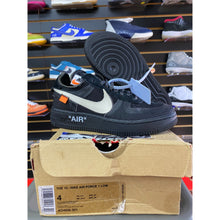 Load image into Gallery viewer, nike air force 1 low off white black 2018 sz 4
