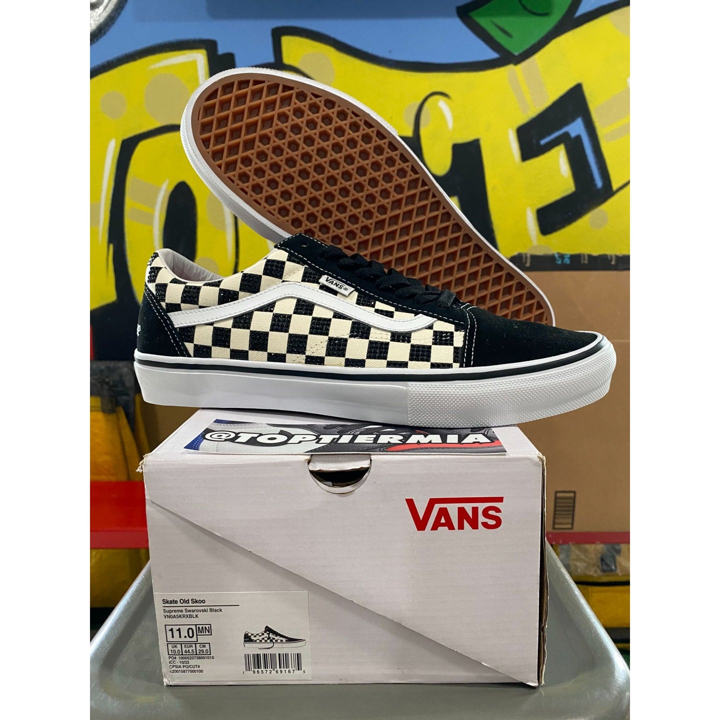 vans old skool supreme swarovski black 2022 sz 11 BRAND NEW