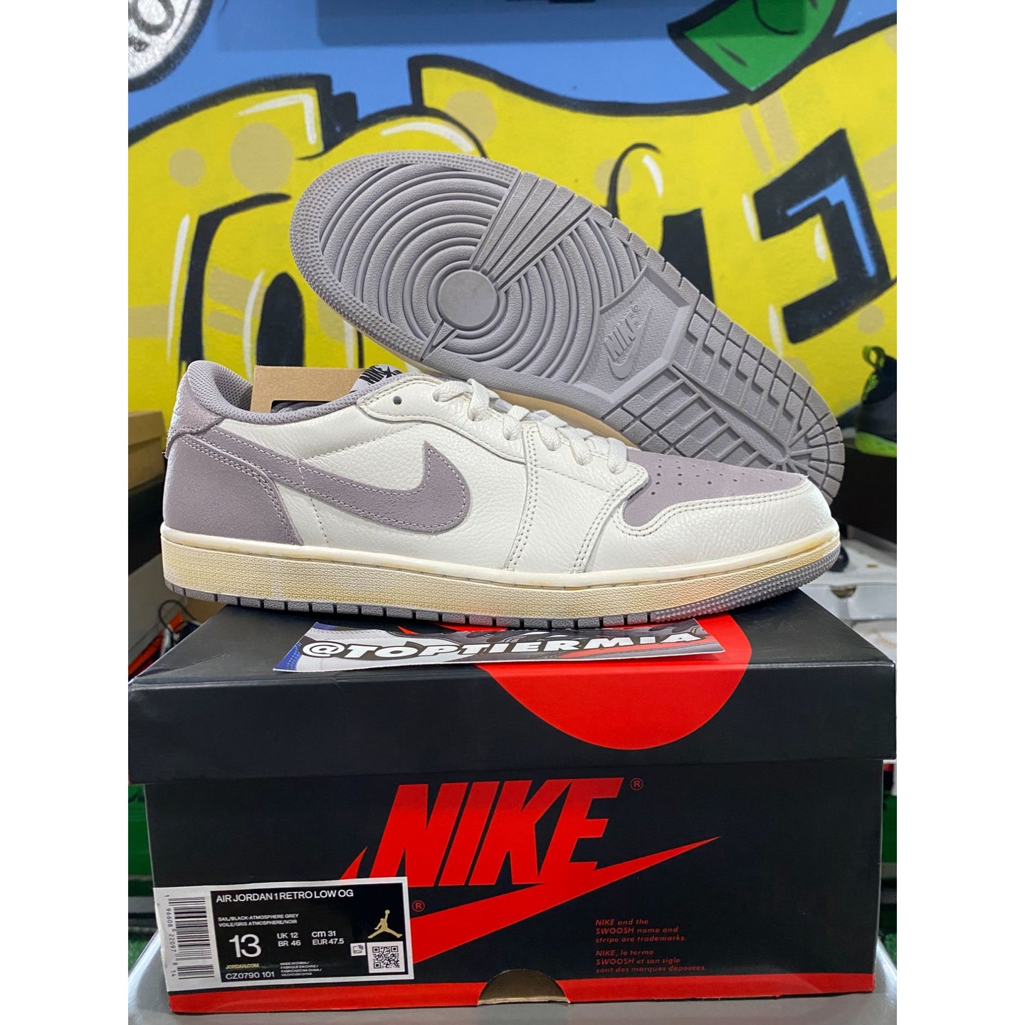 air jordan 1 low atmosphere gray 2023 sz 13