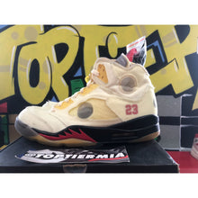 Load image into Gallery viewer, air jordan 5 off-white sail 2020 sz 9.5

