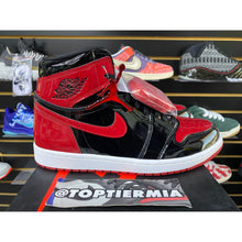 Load image into Gallery viewer, AIR JORDAN 1 PATENT BRED SZ 10.5
