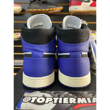 Load image into Gallery viewer, AIR JORDAN 1 MID SE DEEP ROYAL BLACK SZ 11
