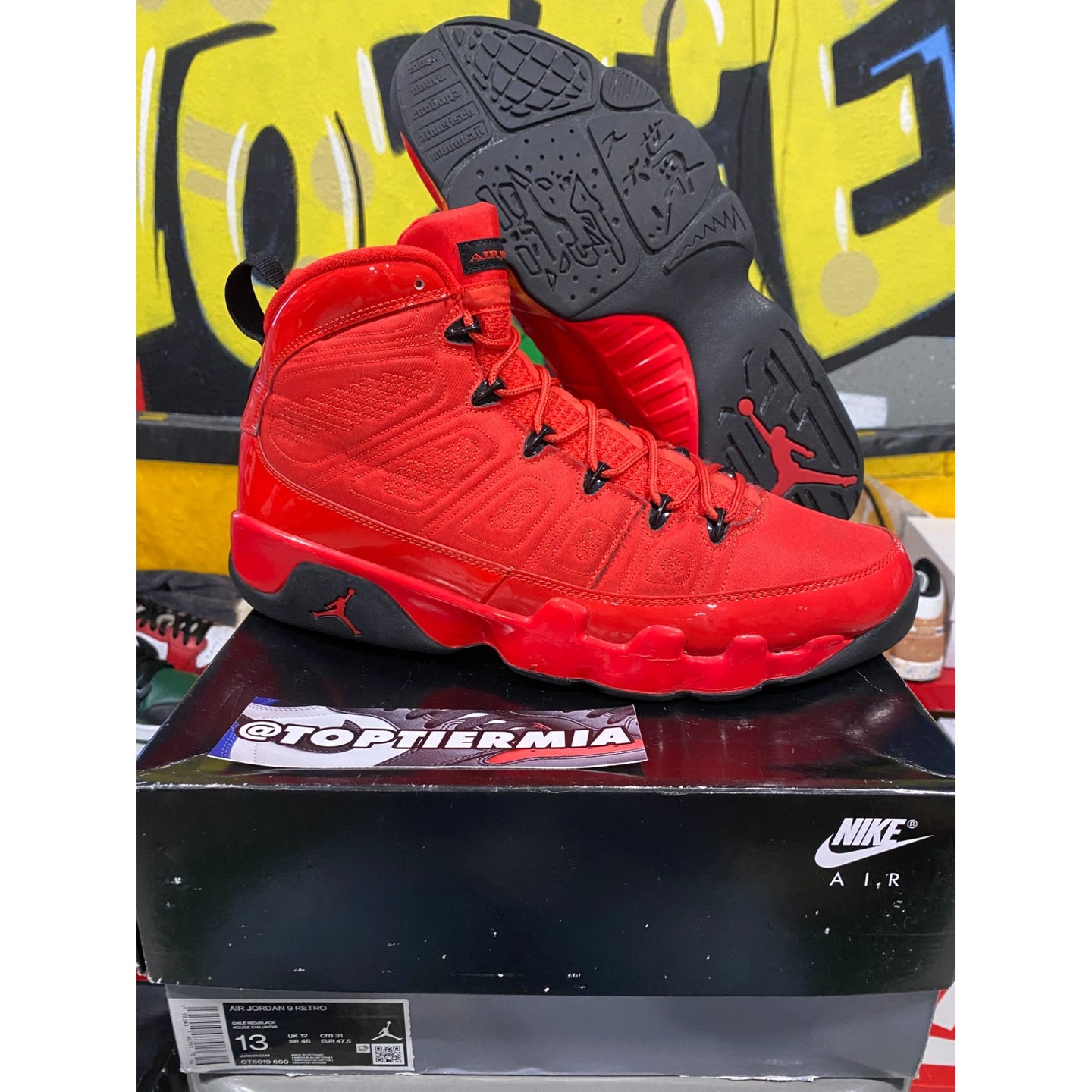 air jordan 9 chile red 2022 sz 13