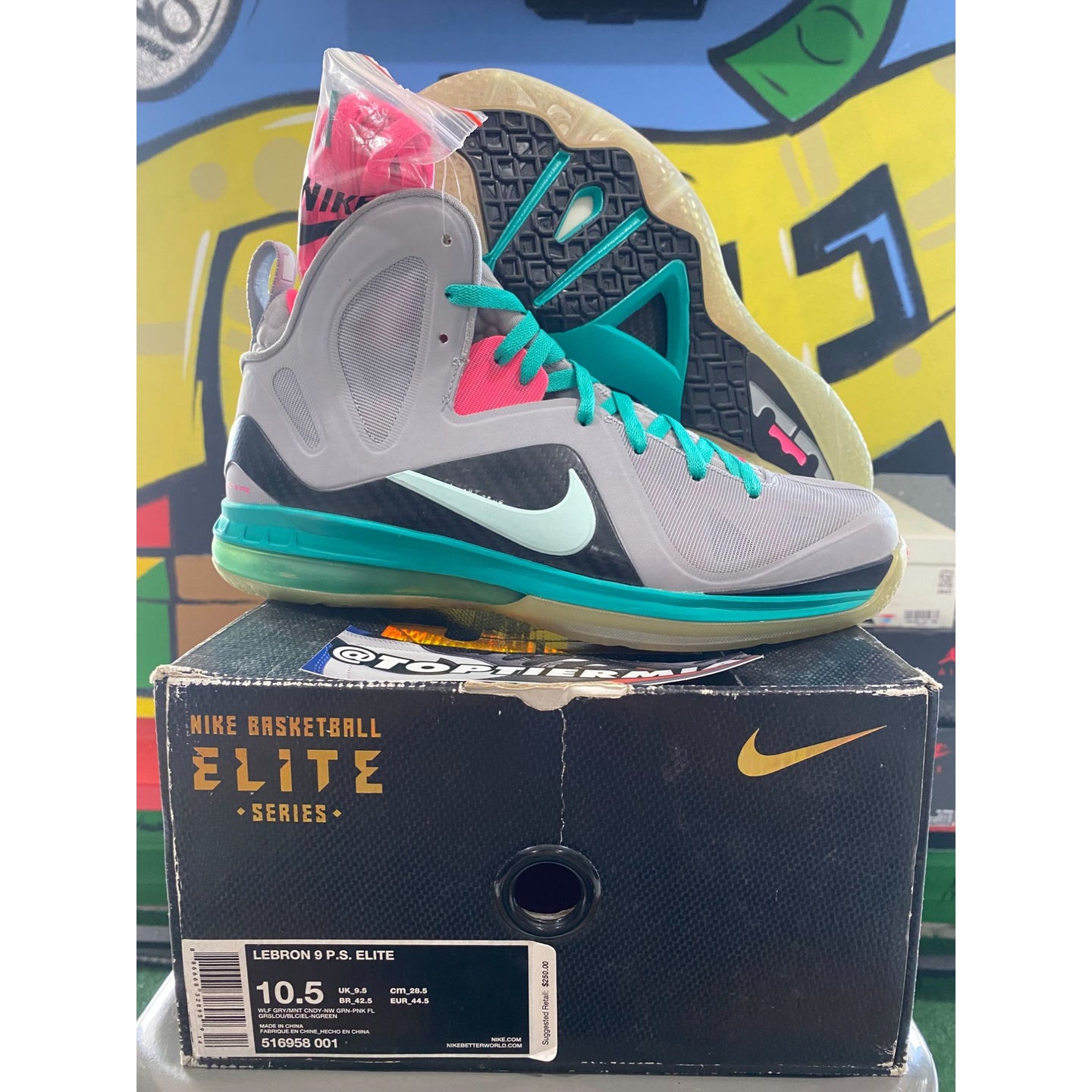 lebron 9 elite ps south beach 2012 sz 10.5 BRAND NEW