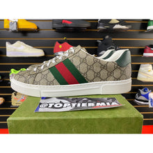 Load image into Gallery viewer, GUCCI ACE CRYSTAL CANVAS BEIGE SZ 9UK/9.5 US
