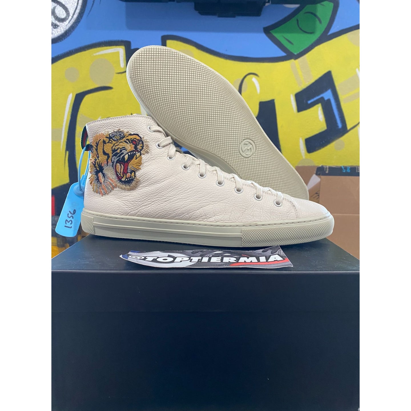 gucci leather high top tiger 2017 sz 11.5uk/12us