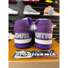 Load image into Gallery viewer, LOUIS VUITTON LV TRAINER MONOGRAM STRAP WHITE PURPLE SZ 8.5
