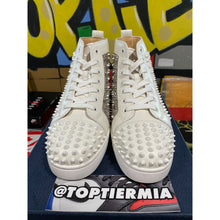 Load image into Gallery viewer, christian louboutin white silver spikes 2020 sz 43eu/10us

