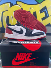 Load image into Gallery viewer, air jordan 1 low gs black toe 2023 sz 6.5
