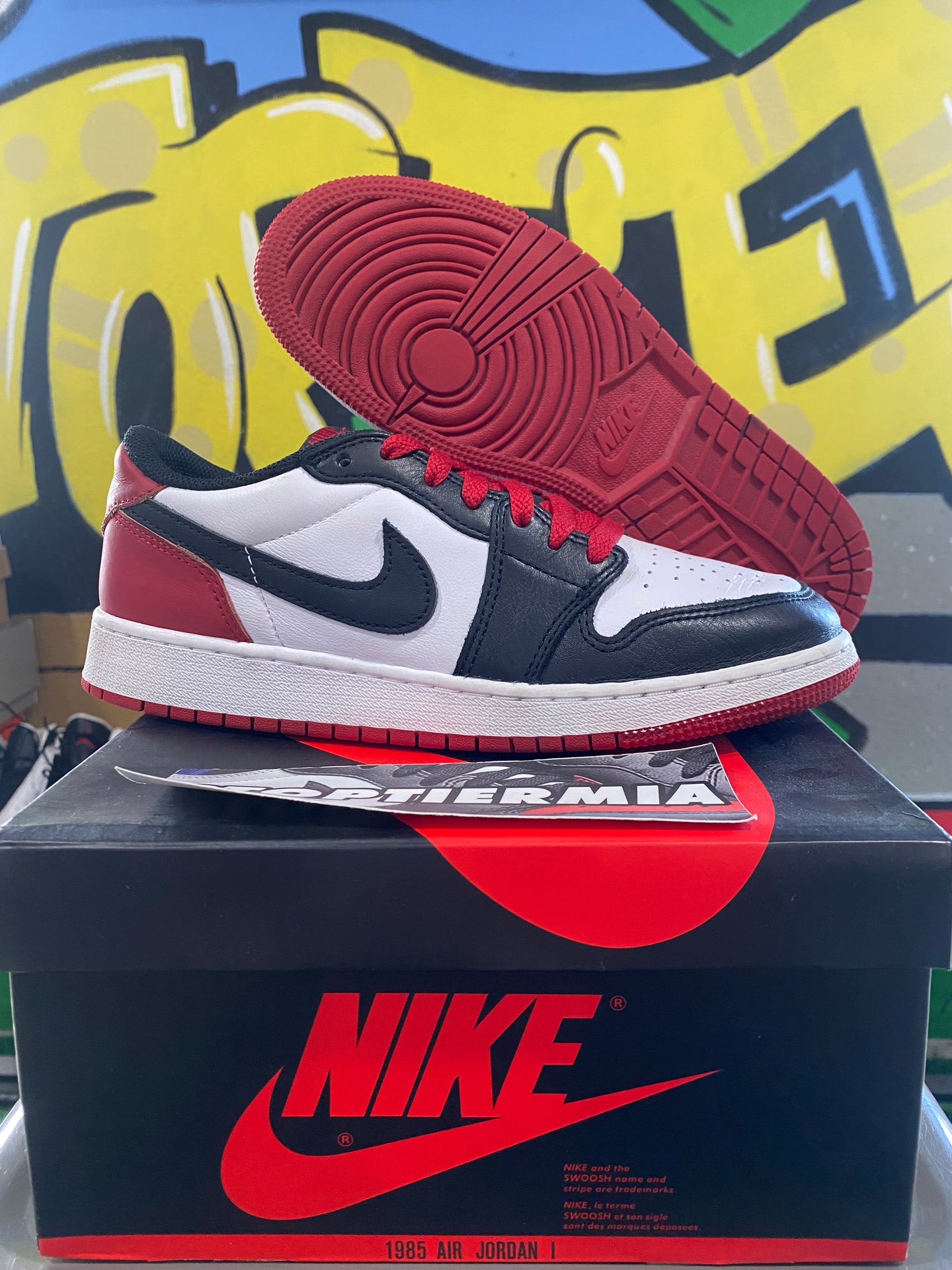 air jordan 1 low gs black toe 2023 sz 6.5
