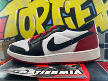 Load image into Gallery viewer, air jordan 1 low gs black toe 2023 sz 6.5
