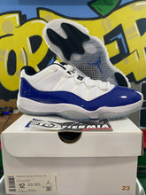 Load image into Gallery viewer, air jordan 11 low wmns white concord 2020 sz 12w/10.5m BRAND NEW
