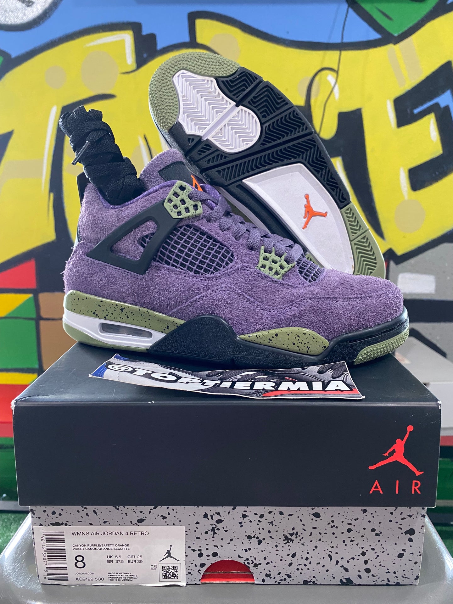 air jordan 4 wmns purple canyon 2022 sz 8w/6.5m