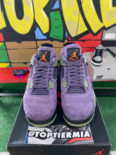 Load image into Gallery viewer, air jordan 4 wmns purple canyon 2022 sz 8w/6.5m
