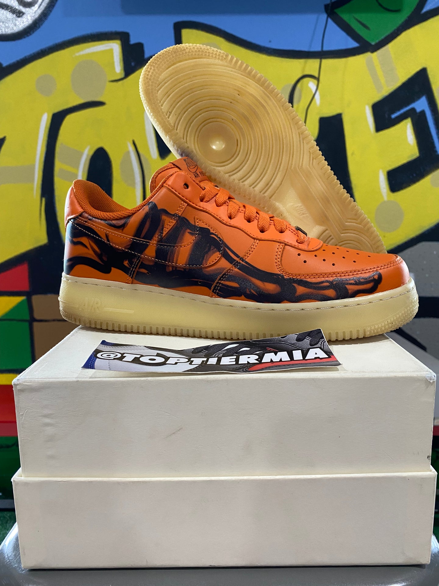 nike air force 1 orange skeleton 2020 sz 9