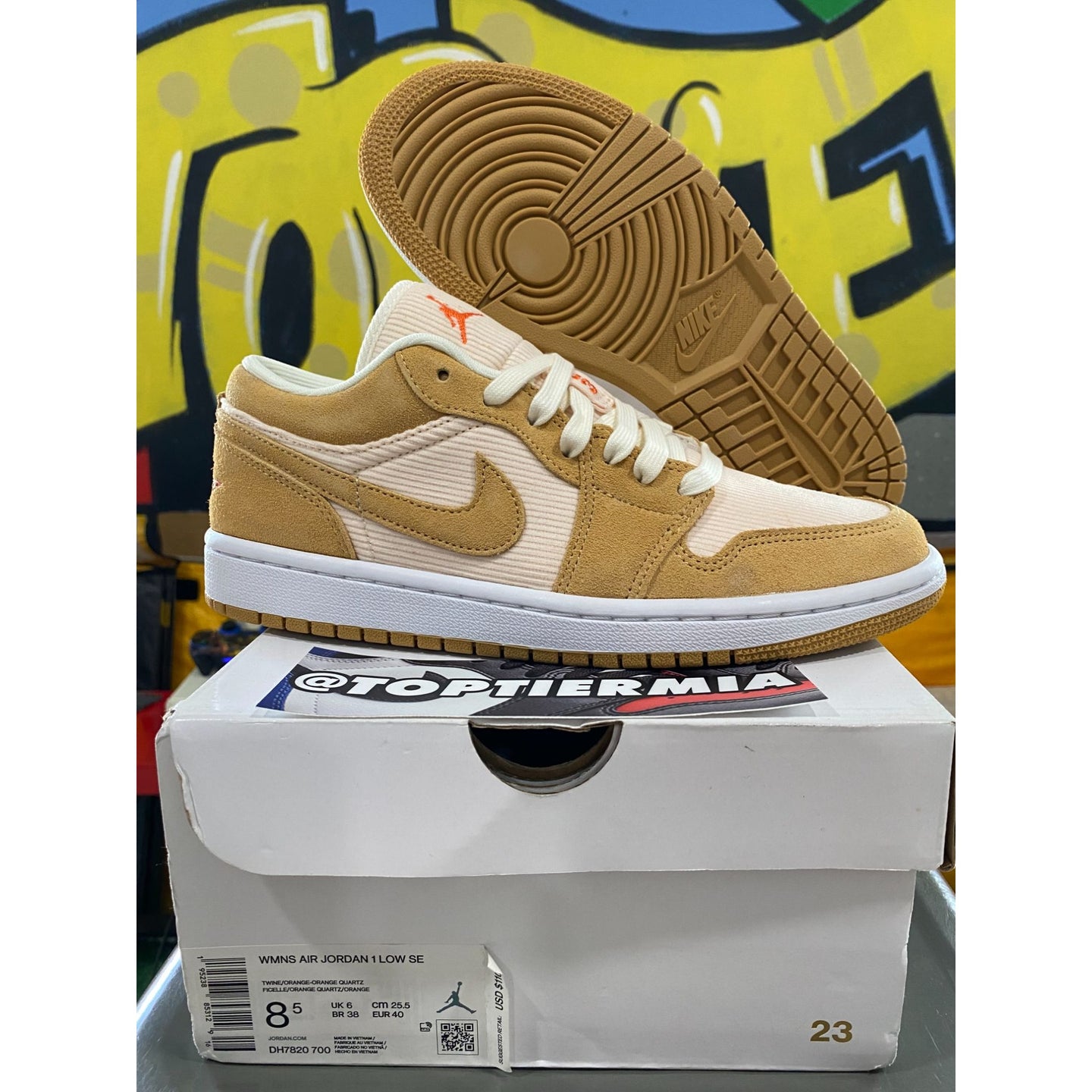 Air Jordan 1 Low SE WMNS Twine Orange Quartz Corduroy 2021 SZ 8.5W/7M BRAND NEW
