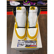 Load image into Gallery viewer, AIR JORDAN 1 HIGH YELLOW OCHRE SZ 9.5 BRAND NEW
