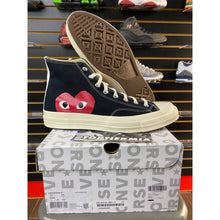 Load image into Gallery viewer, CONVERSE CHUCK TAYLOR ALLSTAR 70 HI COMME DE GARCONS PLAY BLACK SZ 11
