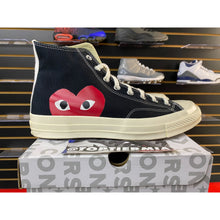 Load image into Gallery viewer, CONVERSE CHUCK TAYLOR ALLSTAR 70 HI COMME DE GARCONS PLAY BLACK SZ 11
