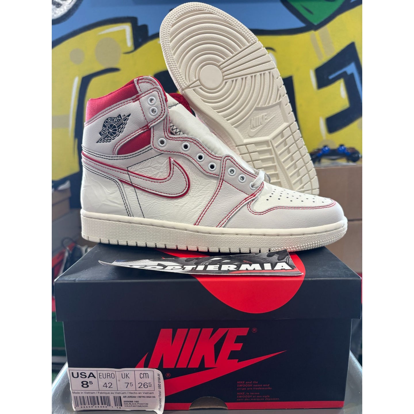 air jordan 1 phantom gym red 2019 sz 8.5 BRAND NEW