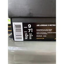 Load image into Gallery viewer, AIR JORDAN 11 HEIRESS BLACK STINGRAY (GS) SZ 9W/7.5MN
