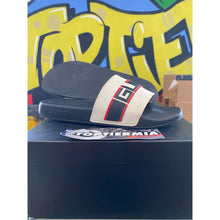 Load image into Gallery viewer, gucci slide stripe white ecru 2019 sz 12ul/13us
