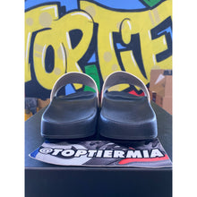 Load image into Gallery viewer, gucci slide stripe white ecru 2019 sz 12ul/13us
