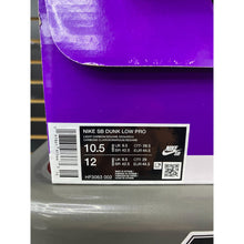 Load image into Gallery viewer, NIKE SB DUNK LOW LIGHT CARBON MONARCH SZ 10.5 BRAND NEW
