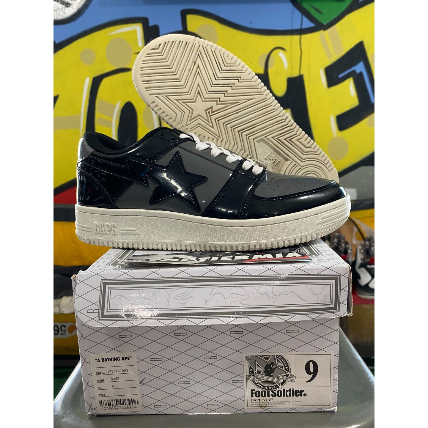 bape bapesta shadow black grey sz 9