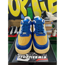 Load image into Gallery viewer, Nike Air Force 1 Low Undefeated 5 On It Blue Yellow Croc 2021 sz 10.5
