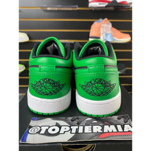 Load image into Gallery viewer, AIR JORDAN 1 LOW BLACK LUCKY GREEN SZ 9 BRAND NEW
