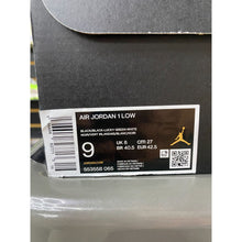 Load image into Gallery viewer, AIR JORDAN 1 LOW BLACK LUCKY GREEN SZ 9 BRAND NEW
